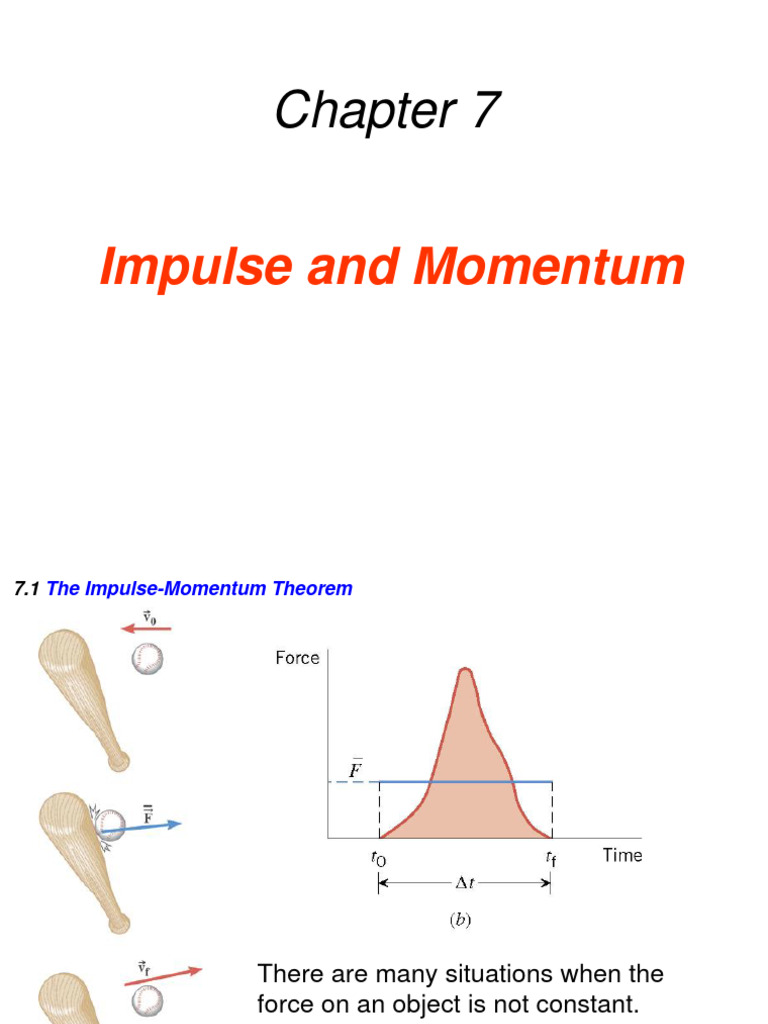 ImpulseAndMomentum Cutnell PPT Ch07 PDF Collision Momentum