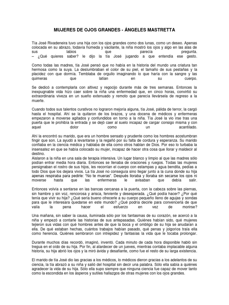 Libro Mujeres De Ojos Grandes De Ángeles Mastretta - Estados Unidos