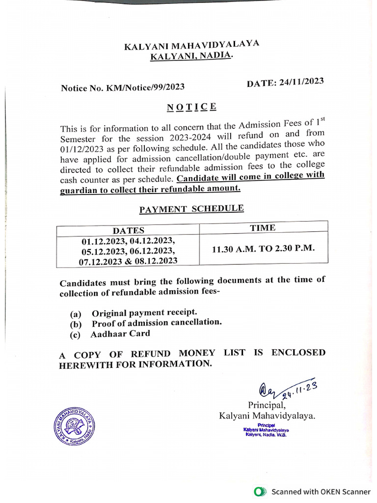 Refund List 2023 | PDF