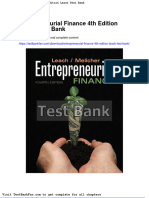 Full Download Entrepreneurial Finance 4th Edition Leach Test Bank
