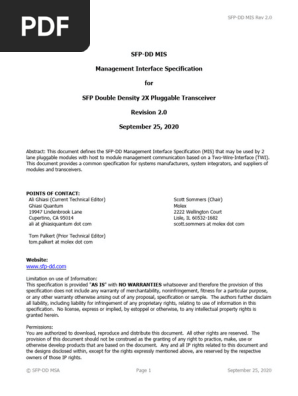 トム SFP DD MIS Rev2.0 | PDF | Byte | Computing