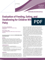 Evaluation of Feeding, Eating, and Swallowing For Children With Cerebral Palsy