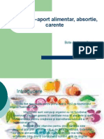 Vitamine - Aport Alimentar, Absortie, Carente