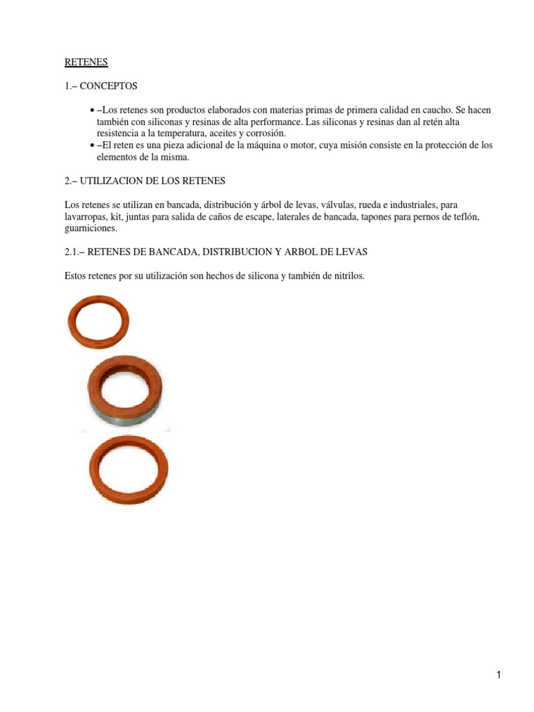 Guía Completa de Retenes Automotrices | PDF | Lubricante | Silicona