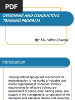 Designing and Conducting Training Program