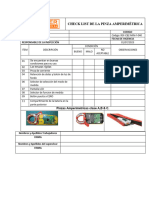 Check List de La Pinza Amperimetrica