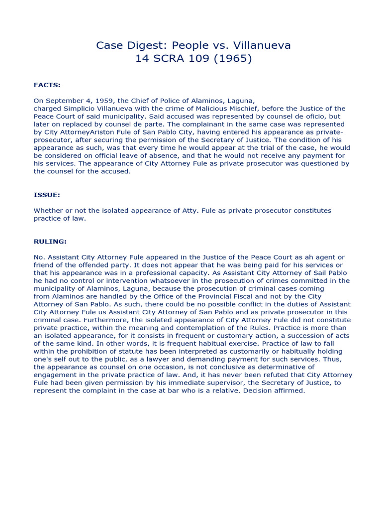 People vs villanueva case digest pdf prosecutor lawyer