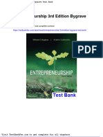 Full Download Entrepreneurship 3rd Edition Bygrave Test Bank