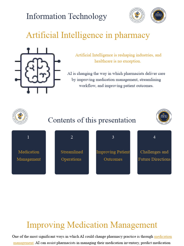 AI Transforming Pharmacy Practices | PDF | Pharmacy | Artificial ...