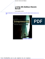 Full Download Entrepreneurship 9th Edition Hisrich Solutions Manual