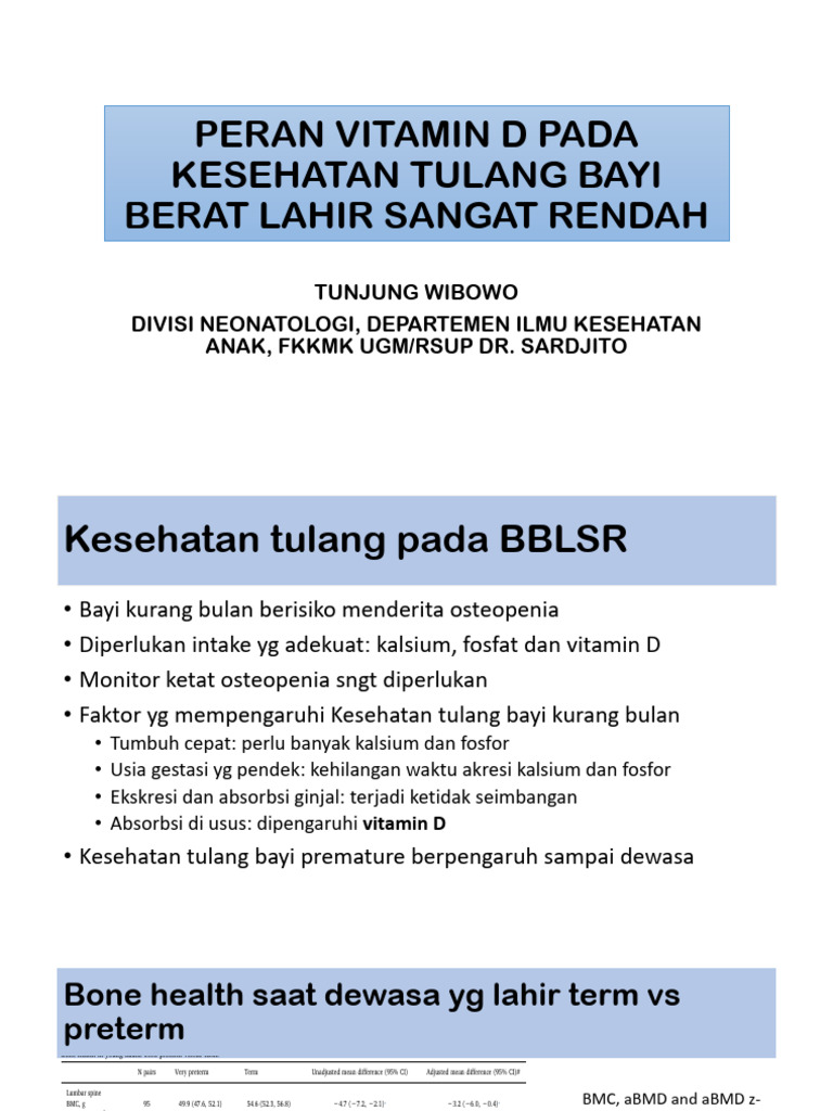 Vitamin D in Very Low Birth Weight PDF