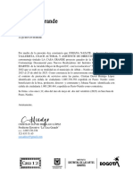 Constancia de Trabajo - La Casa Grande - 2023 - Tallerista - Coach Actoral