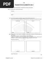 7 Transition Elements WS