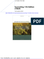 Full Download Advanced Accounting 11th Edition Fischer Test Bank