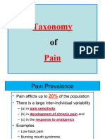 Pain Definitions and Taxonomy of Pain