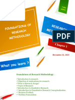 Foundations of Research Methodology 