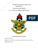 Obed Internship Knust CSIR Report