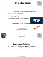 Gene Structure Lecture 1