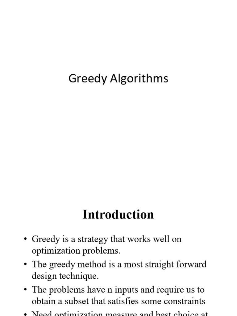 Greedy | PDF