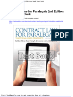 Full Download Contract Law For Paralegals 2nd Edition Reed Test Bank