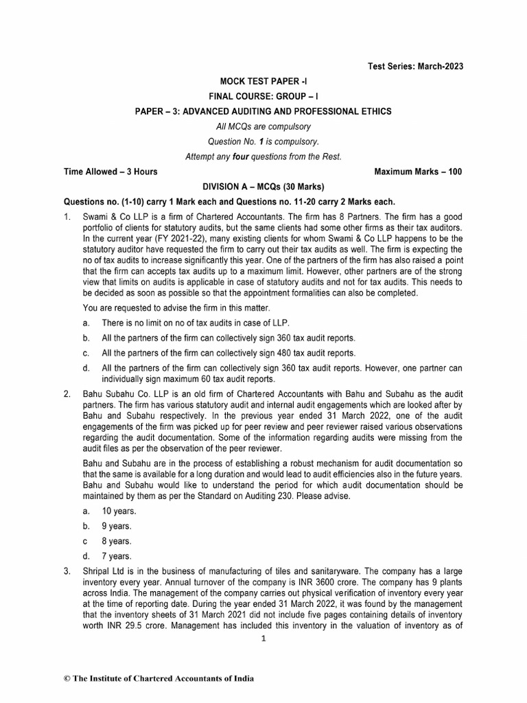Audit MTP1 Done | PDF