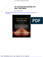 Full Download Cornerstones of Cost Accounting 1st Edition Hansen Test Bank