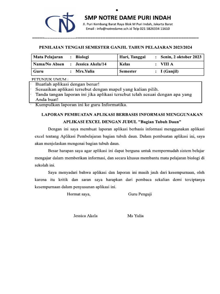 Format PTS Jessica | PDF