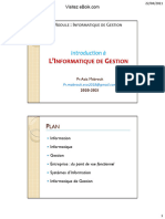 Introduction A LInformatique de Gestion