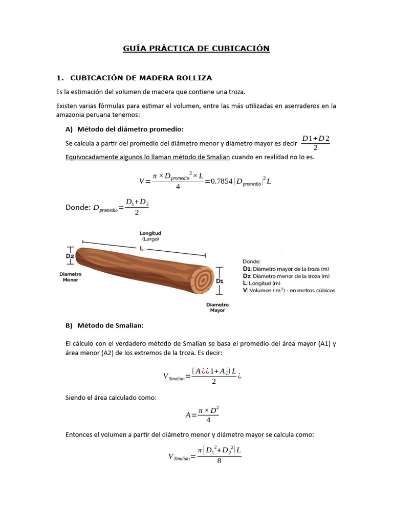 Guía de Cubicación de Madera | PDF | Volumen | Cantidad