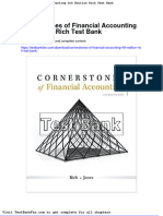 Full Download Cornerstones of Financial Accounting 4th Edition Rich Test Bank