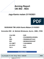 Morning Report OK IRD - RES Kamis Malam 21 Oktober 2021