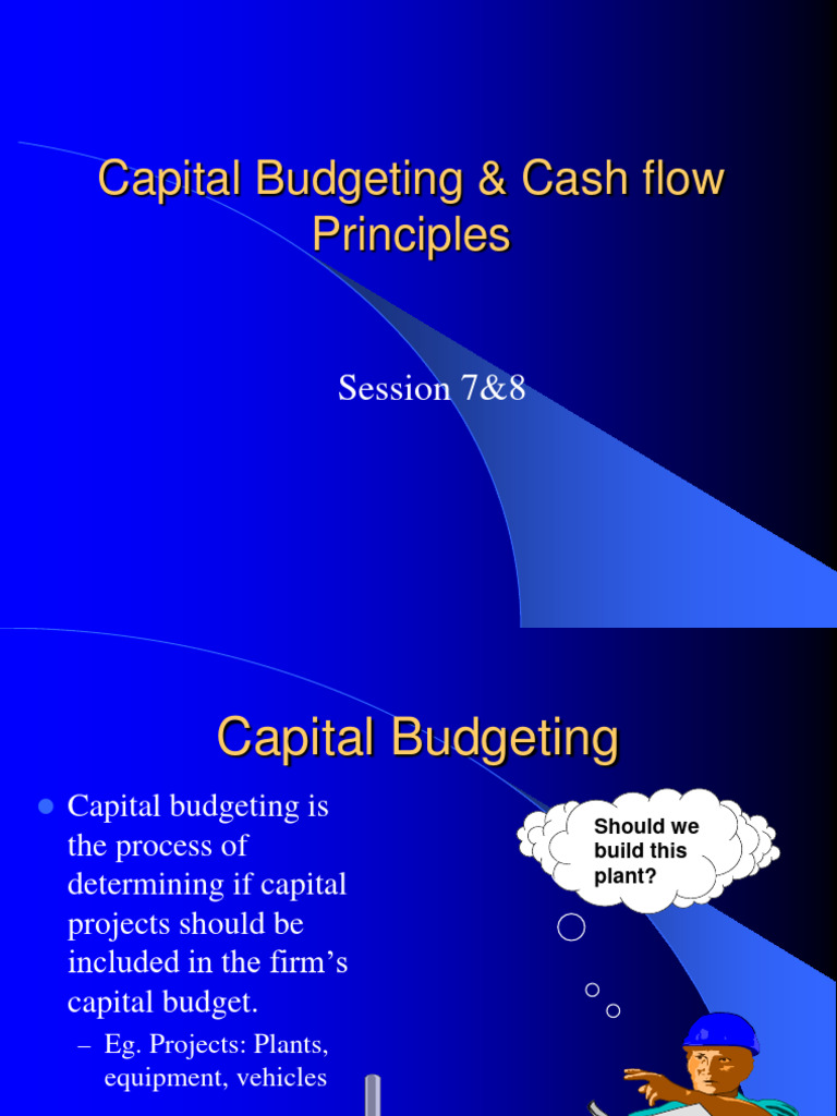 Session 78 Cashflows Of Capital Budgeting Pdf Capital Budgeting