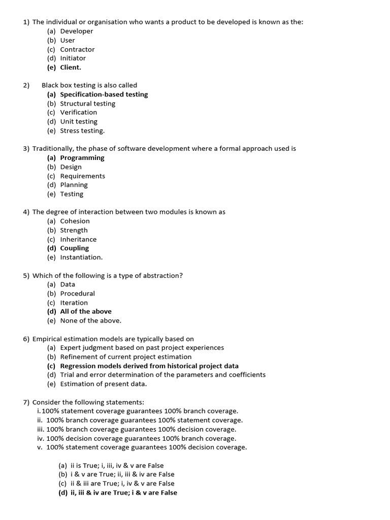 summary_mcq_AD PDF Software Testing Systems Science