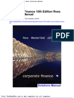 Full Download Corporate Finance 10th Edition Ross Solutions Manual