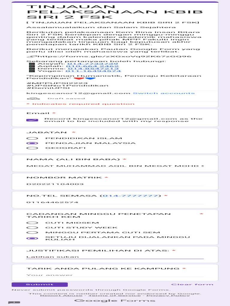 Tinjauan Pelaksanaan Kbib Siri 2 FSK | PDF