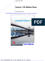 Full Download Corporate Finance 11th Edition Ross Test Bank