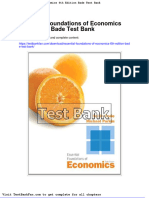 Full Download Essential Foundations of Economics 6th Edition Bade Test Bank