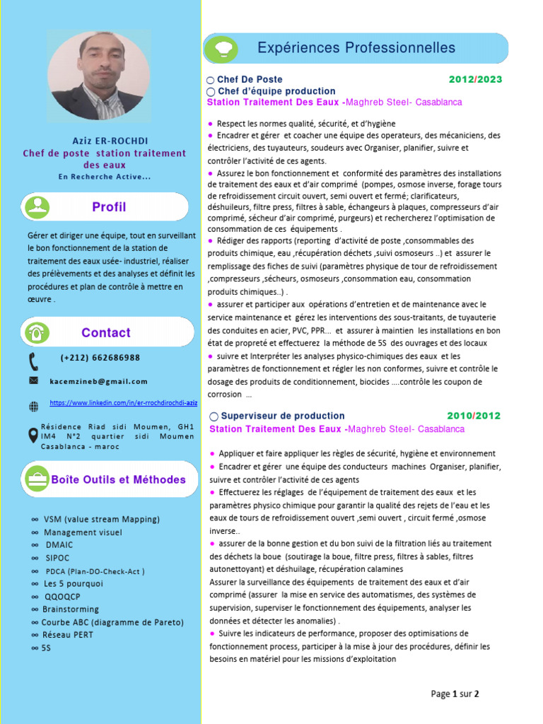 Expériences en Gestion de Traitement des Eaux | PDF | Épuration des ...