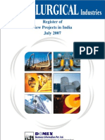 Register of New Projects in India 2007: Metallurgical Industries Projects in Planning Stage