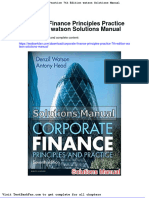 Full Download Corporate Finance Principles Practice 7th Edition Watson Solutions Manual