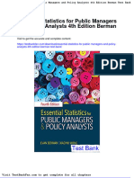 Full Download Essential Statistics For Public Managers and Policy Analysts 4th Edition Berman Test Bank