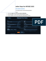Registration Steps For APOGEE 2023