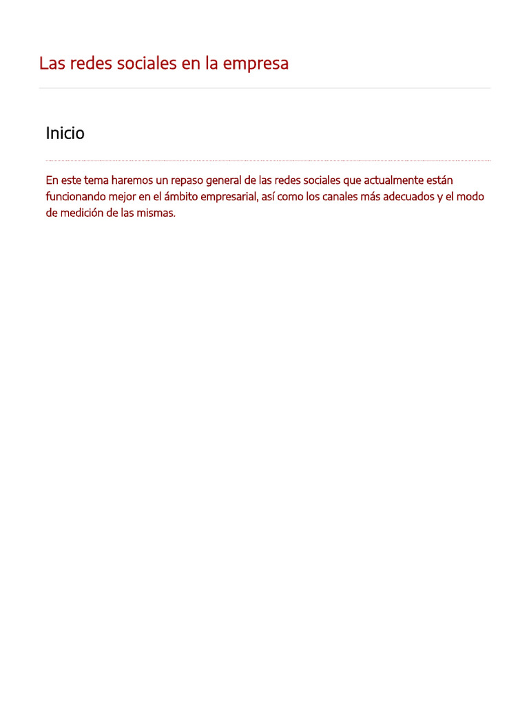 1.las Redes Sociales en La Empresa | PDF | Servicio de redes sociales ...