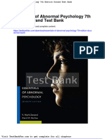 Full Download Essentials of Abnormal Psychology 7th Edition Durand Test Bank