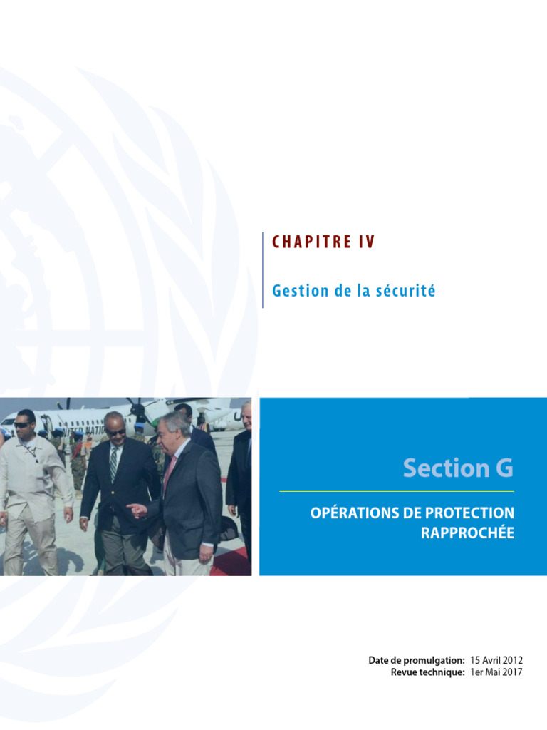 Opérations de Protection Rapprochée | PDF | Sécurité | Nations unies