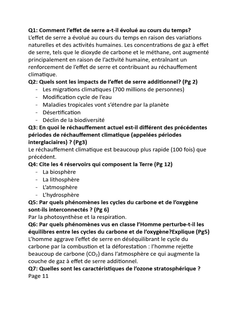 Évolution de l'effet de serre et impacts | PDF | Effet de serre ...