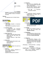 Cement Notes 2nd LE ChE 145