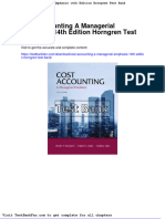 Full Download Cost Accounting A Managerial Emphasis 14th Edition Horngren Test Bank