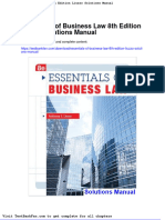 Full Download Essentials of Business Law 8th Edition Liuzzo Solutions Manual