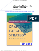 Full Download Crafting and Executing Strategy 19th Edition Thompson Test Bank
